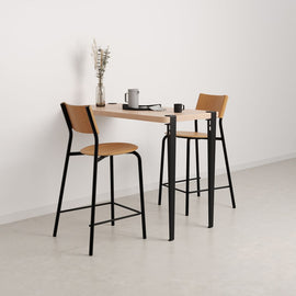 TIPTOE Bar Stool SSD Oak Steel Legs 65cm