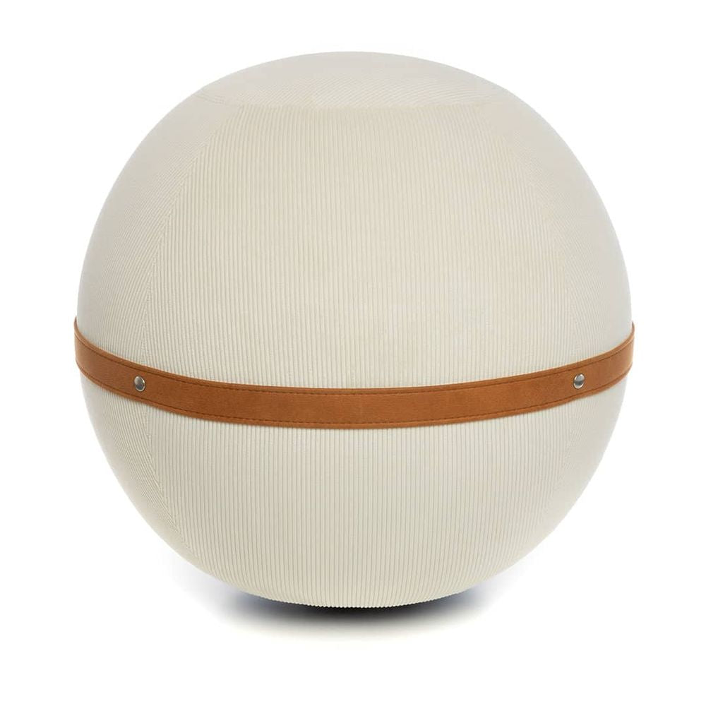 BLOON PARIS Inflated Seating Ball Corduroy Fabric White