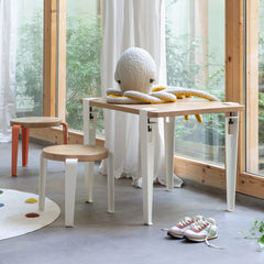 TIPTOE Kids Stool Mini Lou Oak Steel Legs
