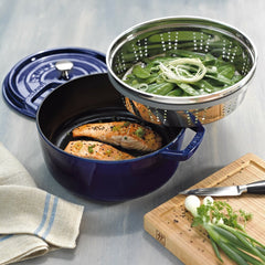 STAUB Cocotte Round With Steamer 26 cm