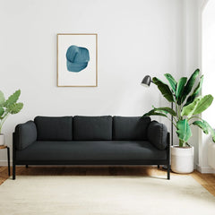 TIPTOE Sofa Easy 3-4 Seats Gabriel Fabric Graphite Black Steel Structure 225cm