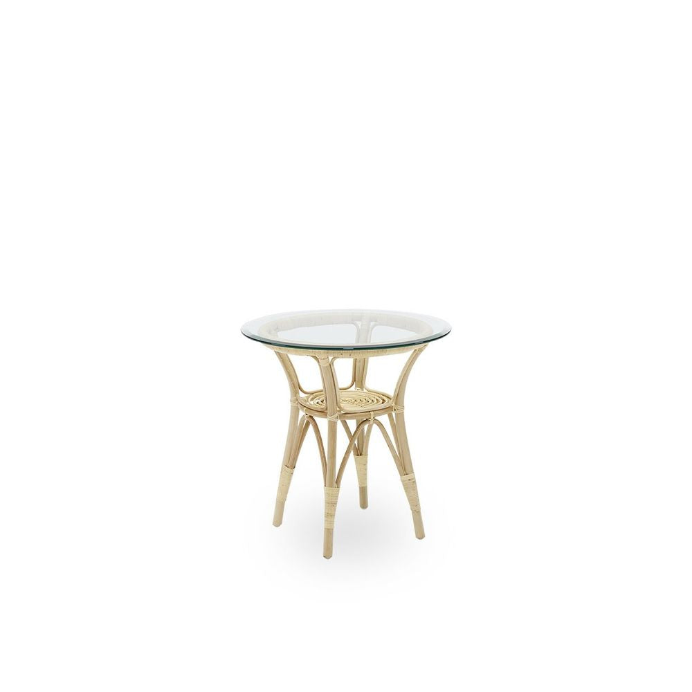 SIKA DESIGN Side Table Tony Rattan & Glass 60cm