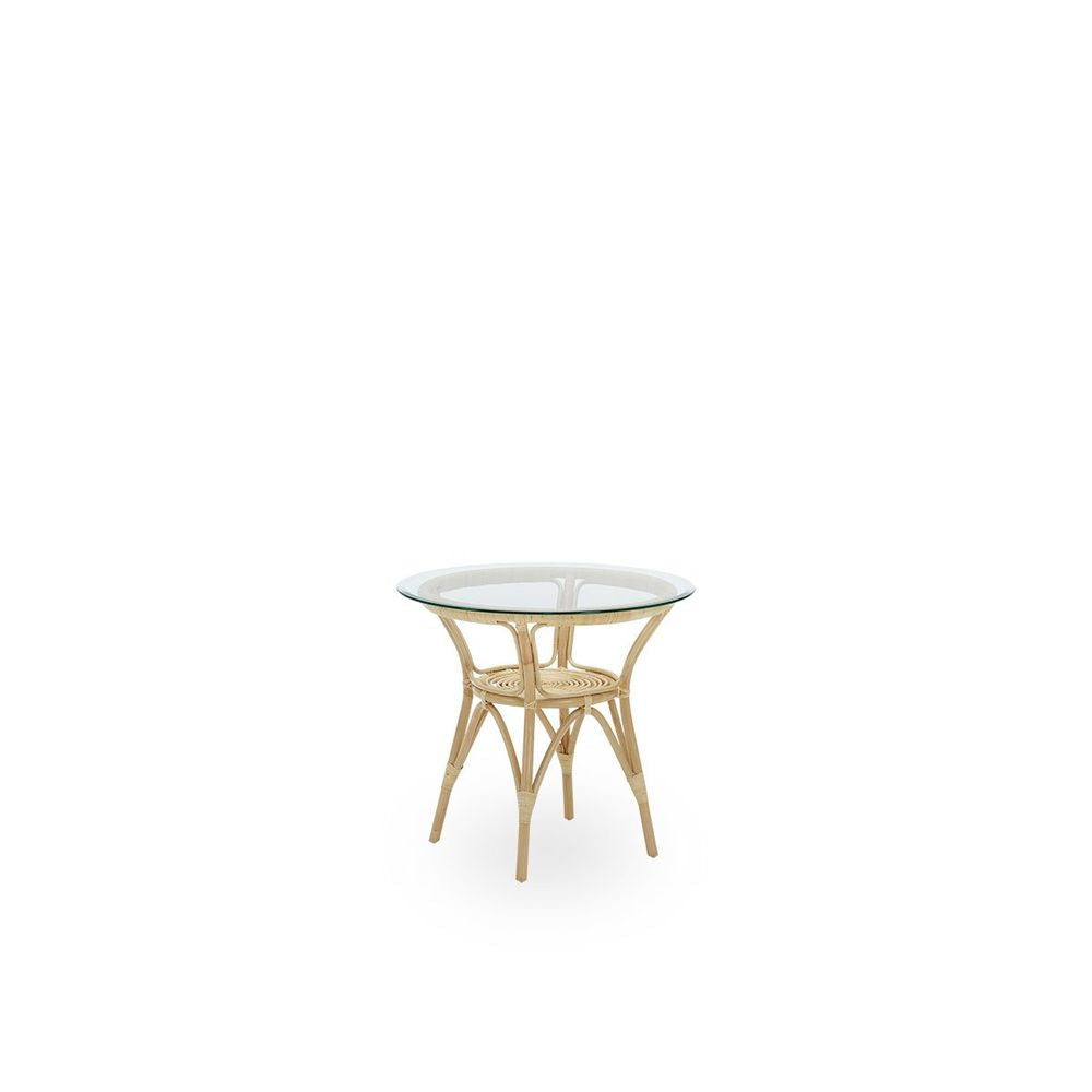 SIKA DESIGN Coffee Table Tony Rattan & Glass 80cm