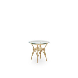 SIKA DESIGN Coffee Table Tony Rattan & Glass 80cm