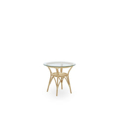 SIKA DESIGN Coffee Table Tony Rattan & Glass 80cm