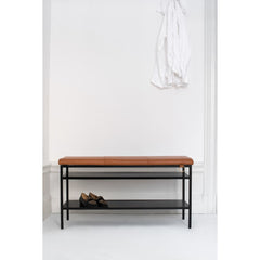MAZE Bench Nancy Black Cognac