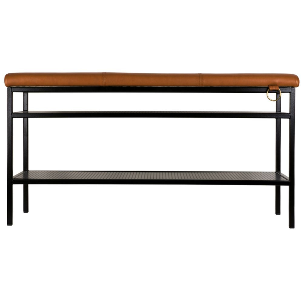 MAZE Bench Nancy Black Cognac