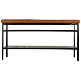 MAZE Bench Nancy Black Cognac