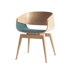 ALMOST Armchair 4th Oak Cushion Blue