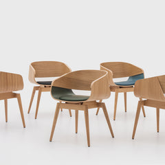 ALMOST Armchair 4th Oak Cushion Green