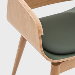 ALMOST Armchair 4th Oak Cushion Green