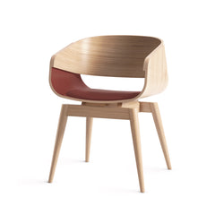 ALMOST Armchair 4th Oak Cushion Red