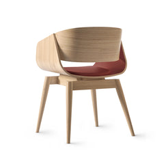 ALMOST Armchair 4th Oak Cushion Red