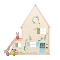 MOULIN ROTY Doll's house with familu furniture “La grande famille“