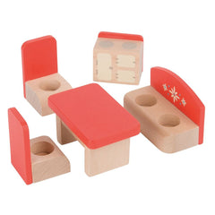 MOULIN ROTY Doll's house with familu Furniture “La grande famille“