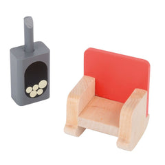 MOULIN ROTY Doll's house with familu Furniture “La grande famille“