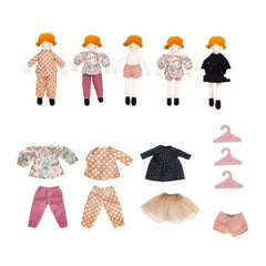 MOULIN ROTY Suitcase and Doll The little Wardrobe "Les Parisiennes"