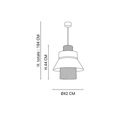 MARKET SET Suspension Light Singapour ML 42cm