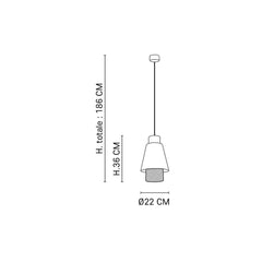 MARKET SET Suspension Light Singapour XS 22cm