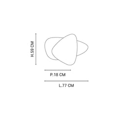 MARKET SET Wall Light Screen 2 Lights 33cm