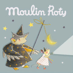 MOULIN ROTY Box of 3 discs for storybook lamp grey “Il était une fois“
