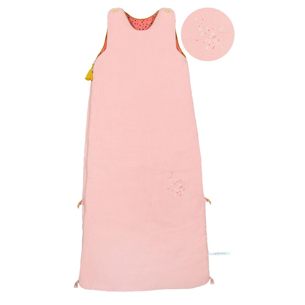MOULIN ROTY Pink sleeping bag 90/110cm “Les Jolis trop beaux”