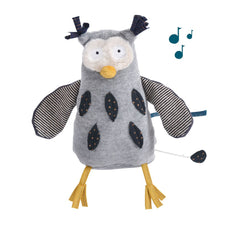 MOULIN ROTY Musical Soft Toy owl “Les Moustaches”