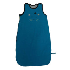 MOULIN ROTY Baby sleeping bag blue 70cm “Les Moustaches“