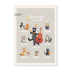MOULIN ROTY Poster Musical Book 50x70cm "Les Moustaches"
