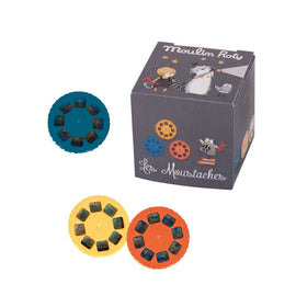 MOULIN ROTY Box of 3 discs for storybook lamp “Les Moustaches“