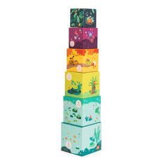MOULIN ROTY Stack up cubes and 3 chicks “Dans la jungle”