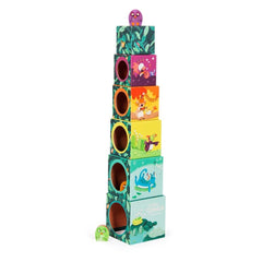 MOULIN ROTY Stack up cubes and 3 chicks “Dans la jungle”