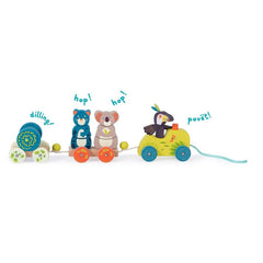 MOULIN ROTY Pull along activity train "Dans la jungle"