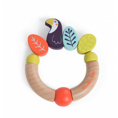 MOULIN ROTY Toucan wooden rattle "Dans la jungle"