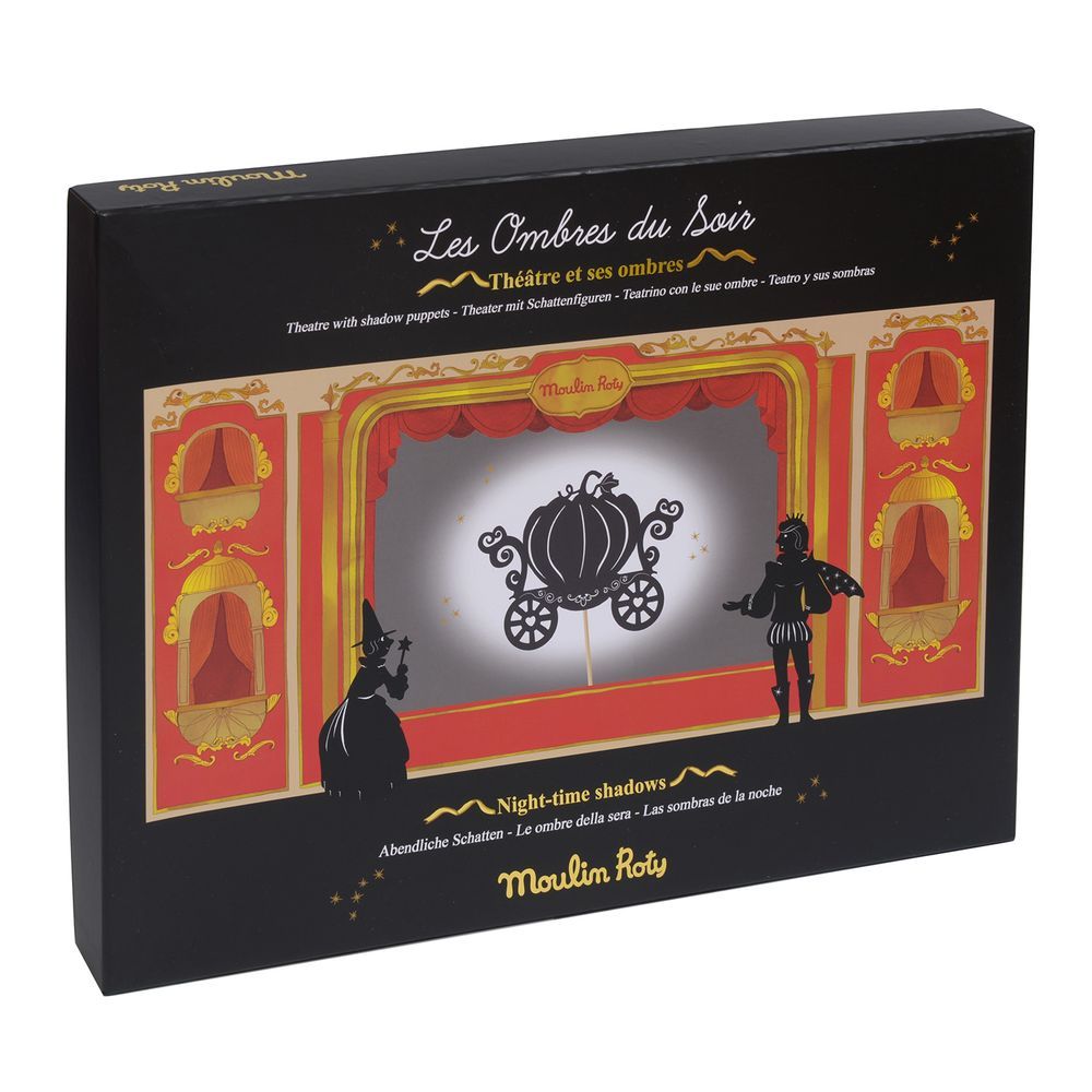 MOULIN ROTY Cardboard theatre with shadow puppets “Lampes et ombres“
