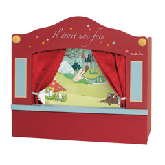 MOULIN ROTY Small red puppet theatre “Il était une fois”