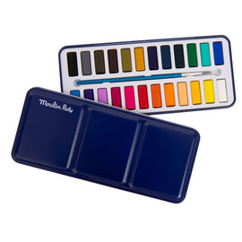 MOULIN ROTY Suitcase watercolor “Aujourd'hui c'est mercredi“