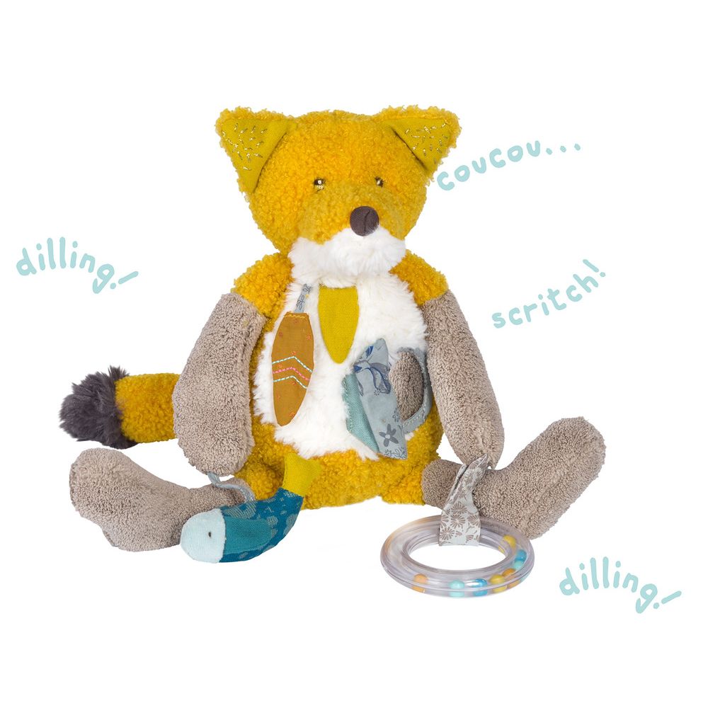 MOULIN ROTY Chaussette the fox activity toy “Le voyage d'Olga”