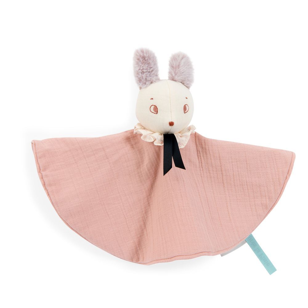 MOULIN ROTY Baby comforter pink mouse “Après la pluie“