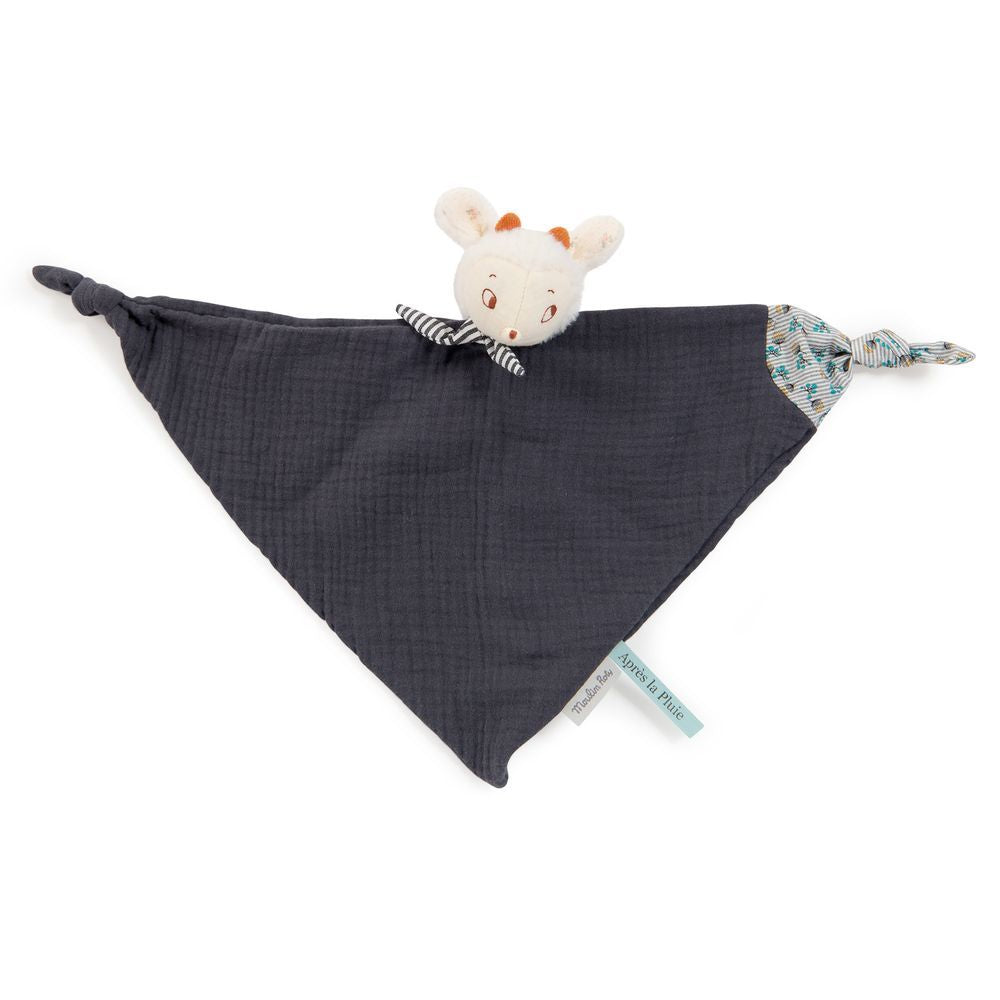 MOULIN ROTY Baby comforter grey sheep “Après la pluie“