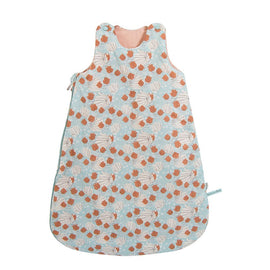 MOULIN ROTY Baby sleeping bag blue flowers 70cm “Après la pluie“