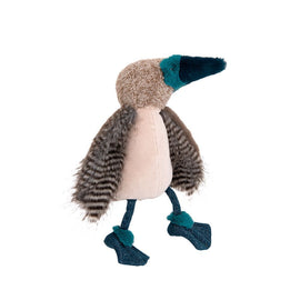 MOULIN ROTY Soft toy crazy bird with blue feet “Tout autour du monde“