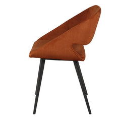 ZAGO Dining chair Ada metal legs velvet