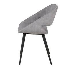 ZAGO Dining chair Ada metal legs velvet