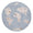 AFK LIVING Kids Rug World Map Washable Blue G ⌀140cm