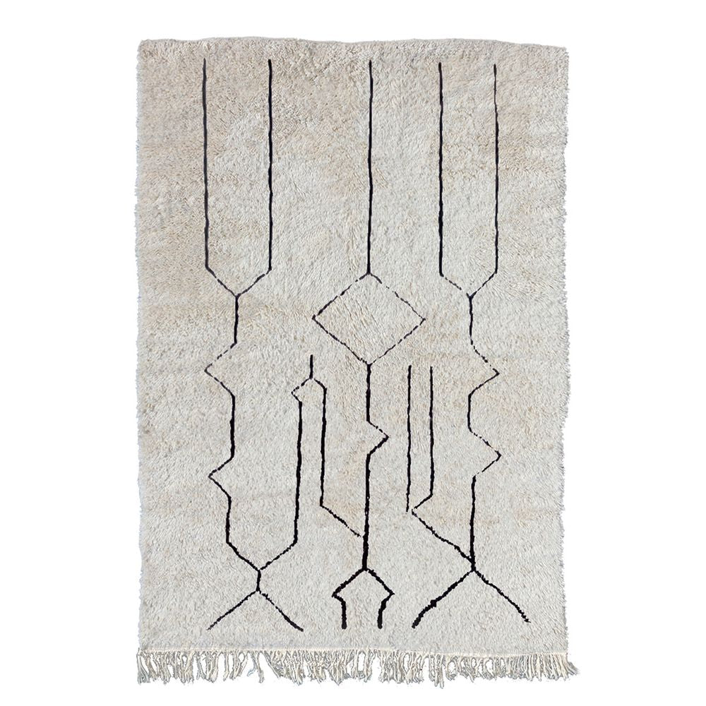 AFK LIVING Handmade Berber Rug Casablanca Ivory