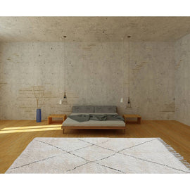 AFK LIVING Handmade Berber Rug Ouarzazate Ivory