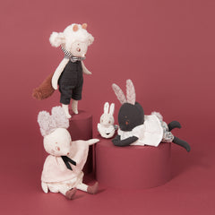 MOULIN ROTY Soft toy rubber rabbit “Après la pluie“