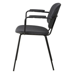 ZAGO Armchair Aston Black Metal Legs Suede Effect Fabric