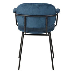 ZAGO Armchair Aston Black Metal Legs Corduroy Fabric